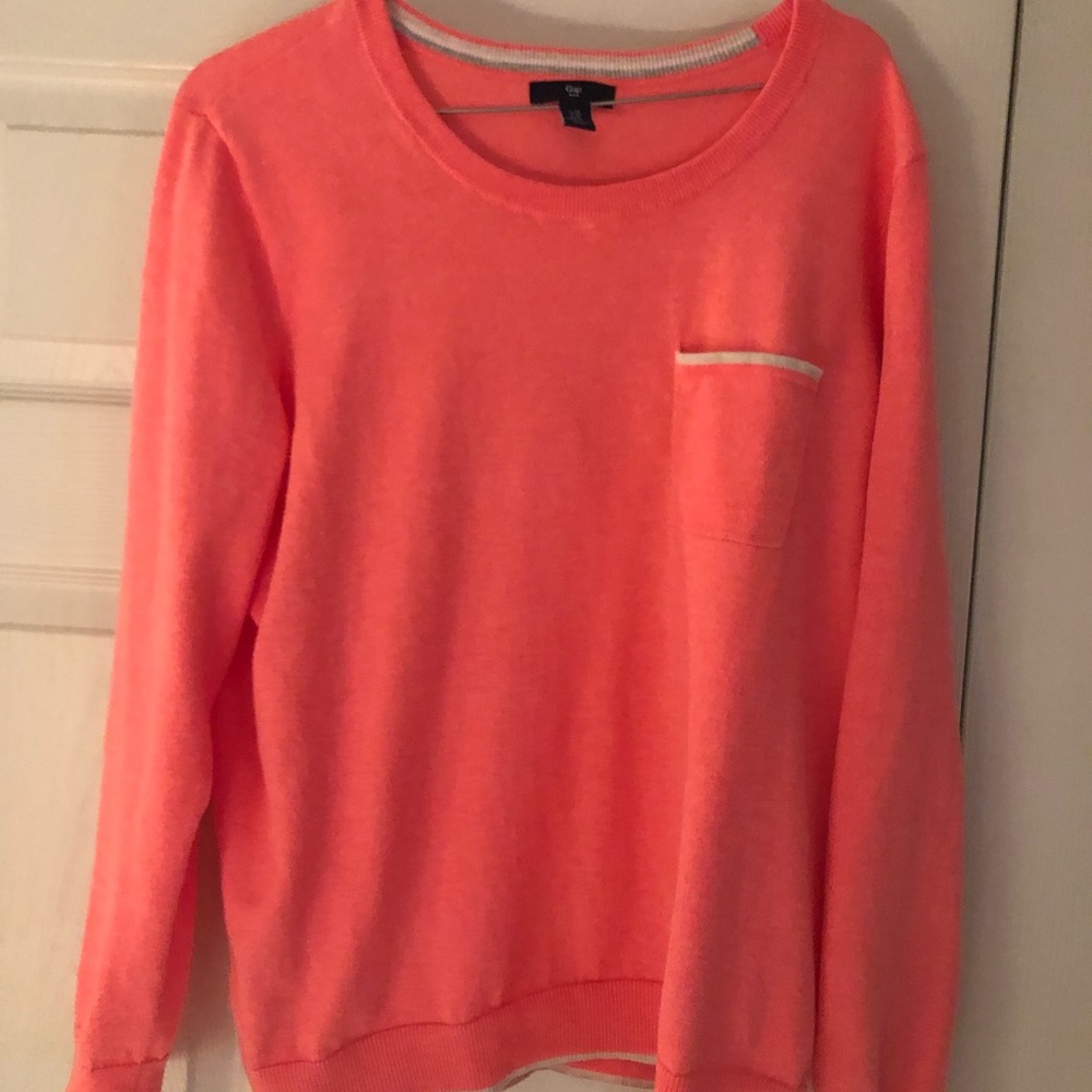 Lightweight bright coral sweater